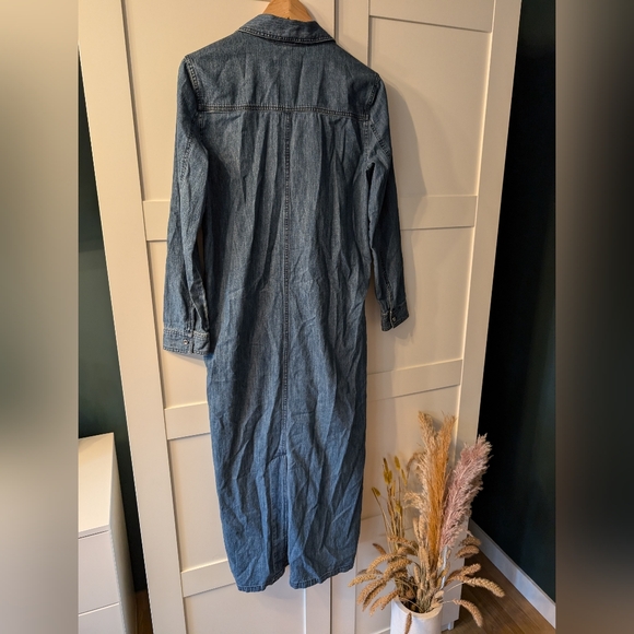 Treasure & Bond button up denim maxi dress OR over coat - Picture 2 of 2